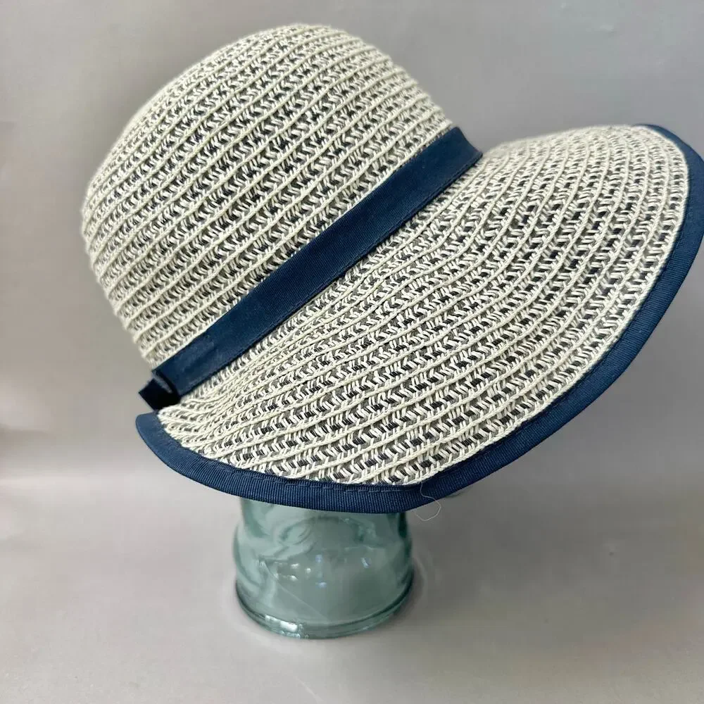 San Diego Hat Company Contrasting Edged Sun Brim Hat Hook & Loop‎ back